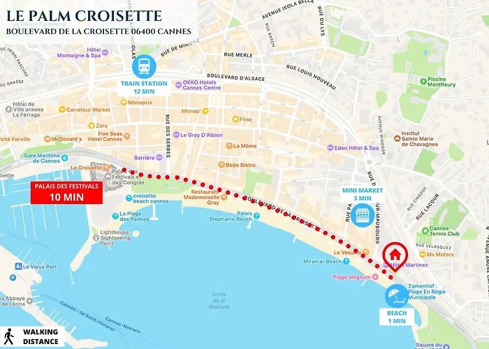 Palm Croisette - Vue & Martinez شقة